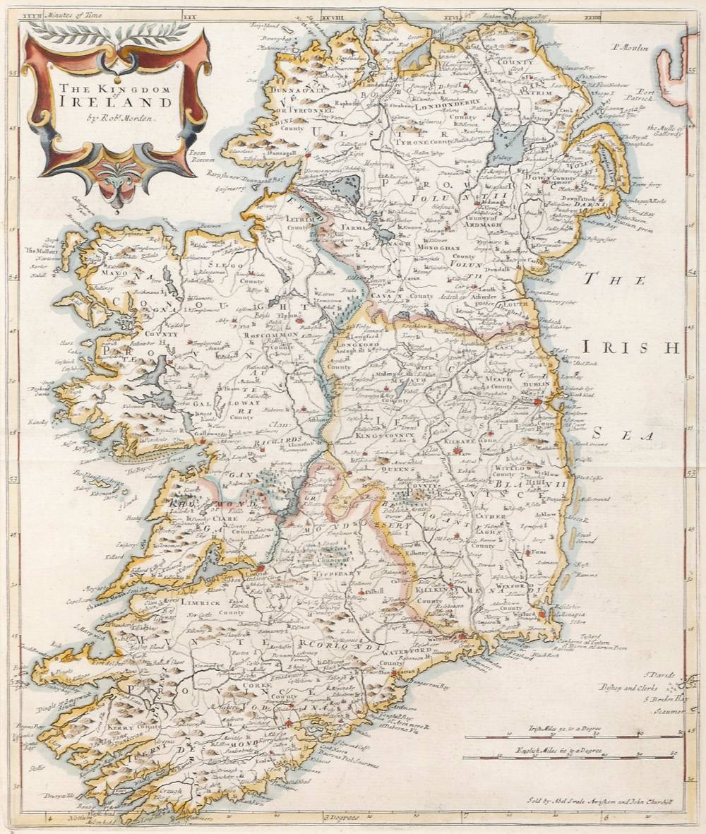 1722 The Kingdom of Ireland, by Robert Morden. at Whyte's Auctions