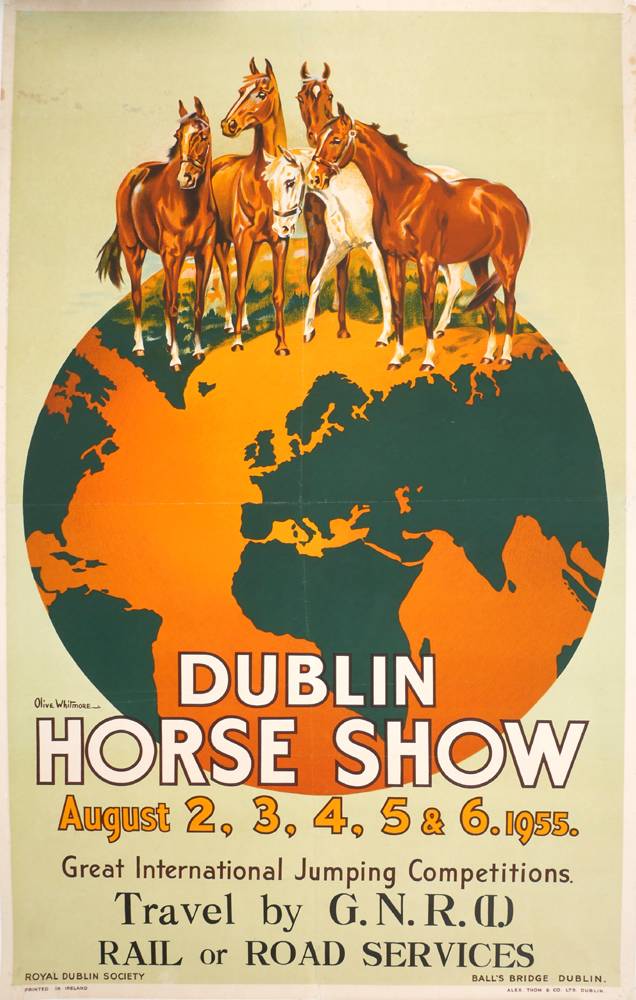 1955 Dublin Horse Show travel poster. at Whyte's Auctions