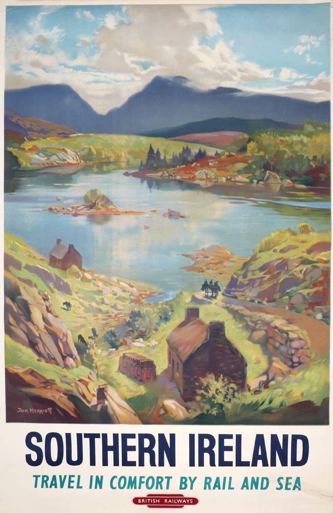 1960s British Railways 'Southern Ireland - Travel in Comfort by Rail and Sea' travel poster. at Whyte's Auctions
