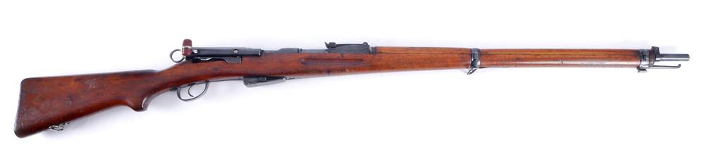 1896 Schmidt-Rubin straight-pull bolt action military rifle. at Whyte's Auctions