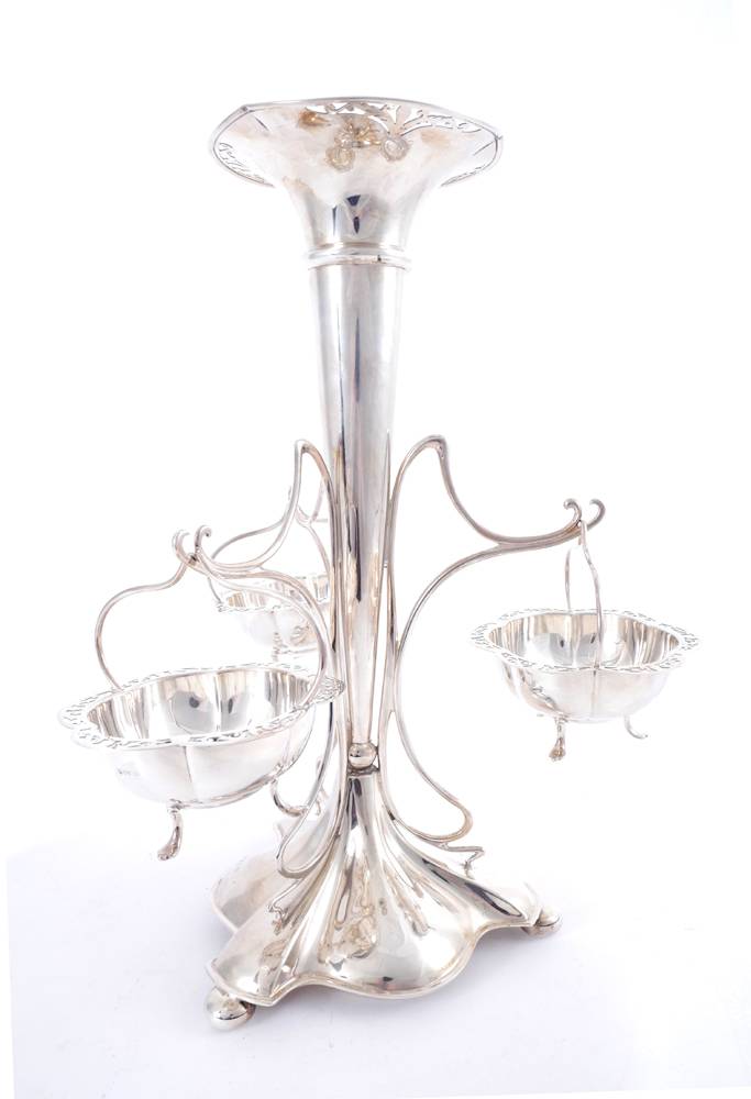 Art Nouveau silver epergne. at Whyte's Auctions