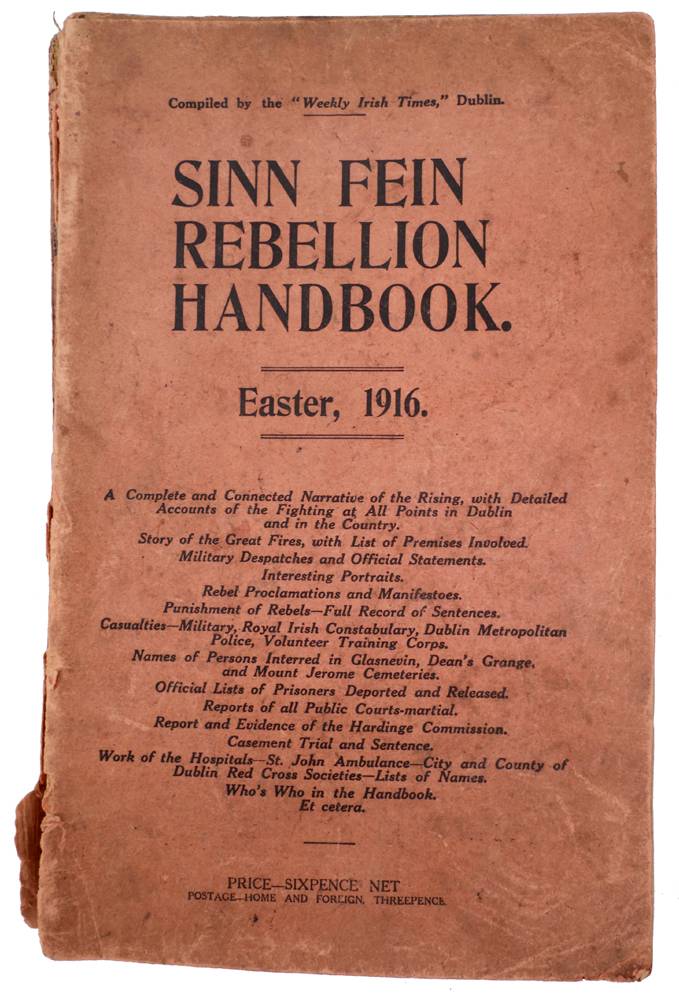 Sinn Fein Rebellion Handbook, 1916 edition. at Whyte's Auctions