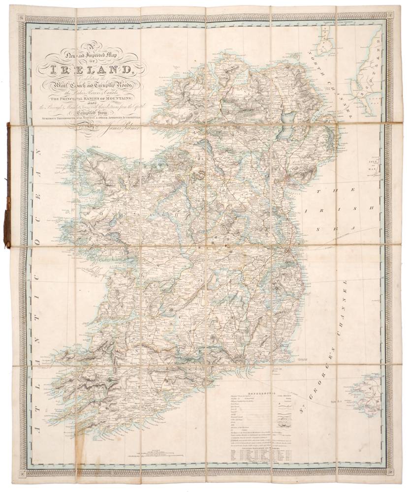 1835 Map of Ireland by James Palmer. at Whyte's Auctions
