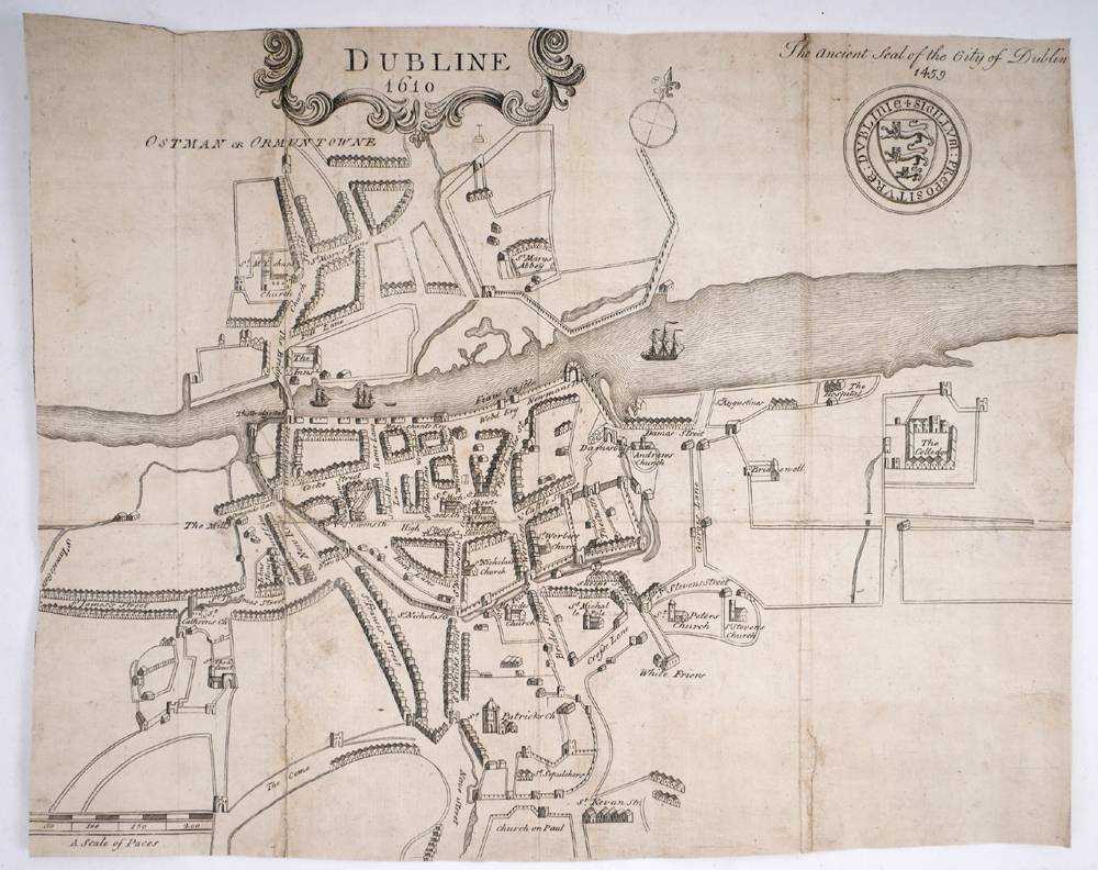1610 Plan of the City of Dublin. at Whyte's Auctions