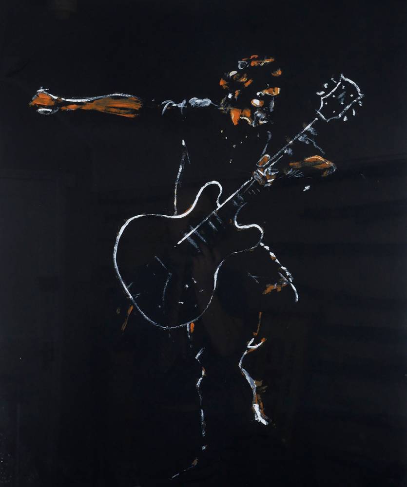 Rolling Stones, 'Paint It Black - Doctor', Portrait of Keith Richards by Ronnie Wood. at Whyte's Auctions