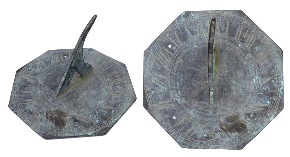 1760 Brass sundial. at Whyte's Auctions