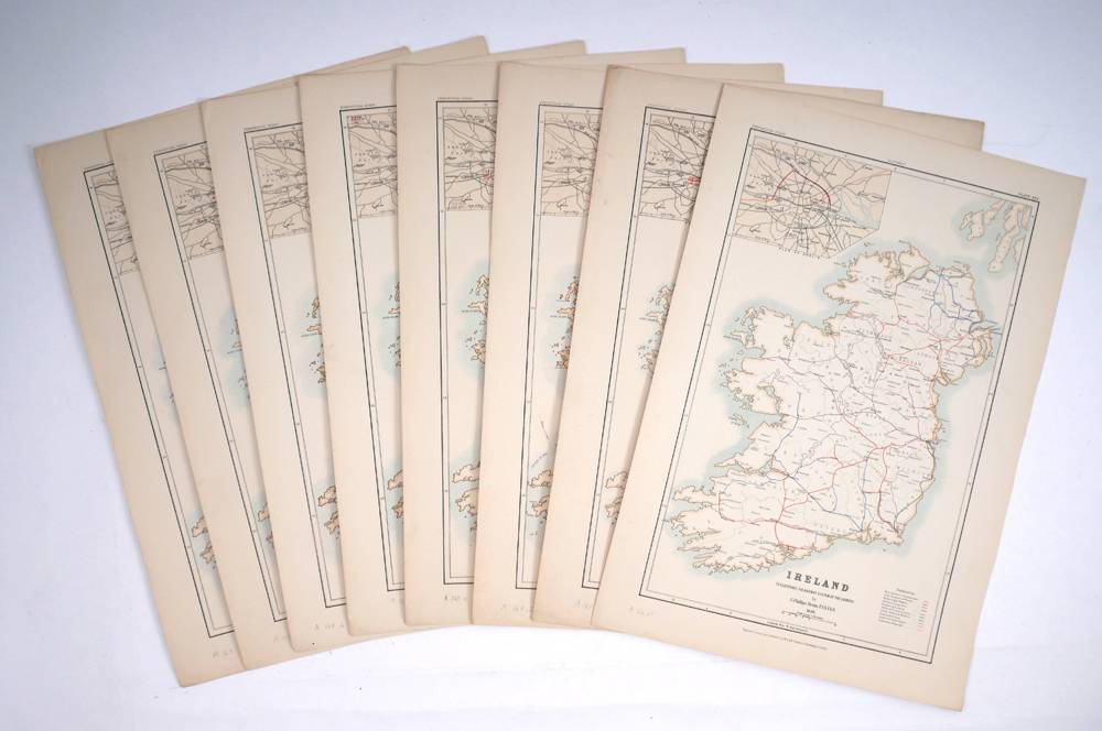 1882 Bevan, George Phillips, eight maps of Ireland from his Statistical Atlas. at Whyte's Auctions