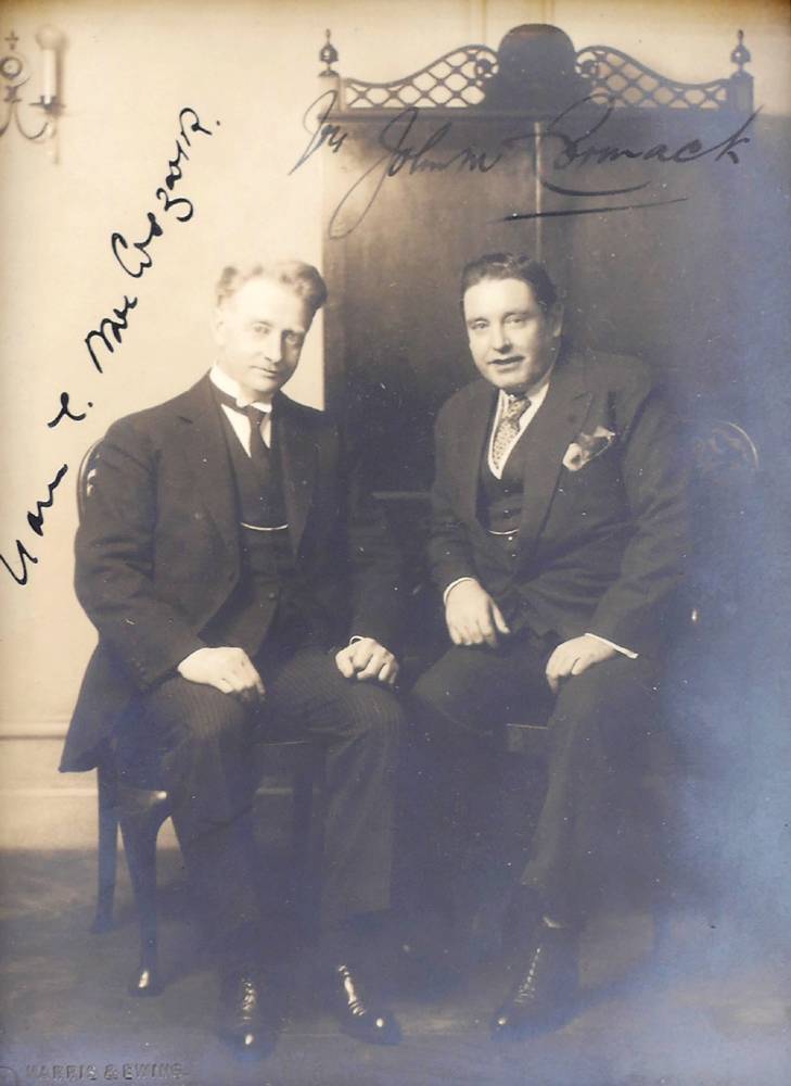 Circa 1930 Signed photograph of WT Cosgrave and Count John McCormack. at Whyte's Auctions