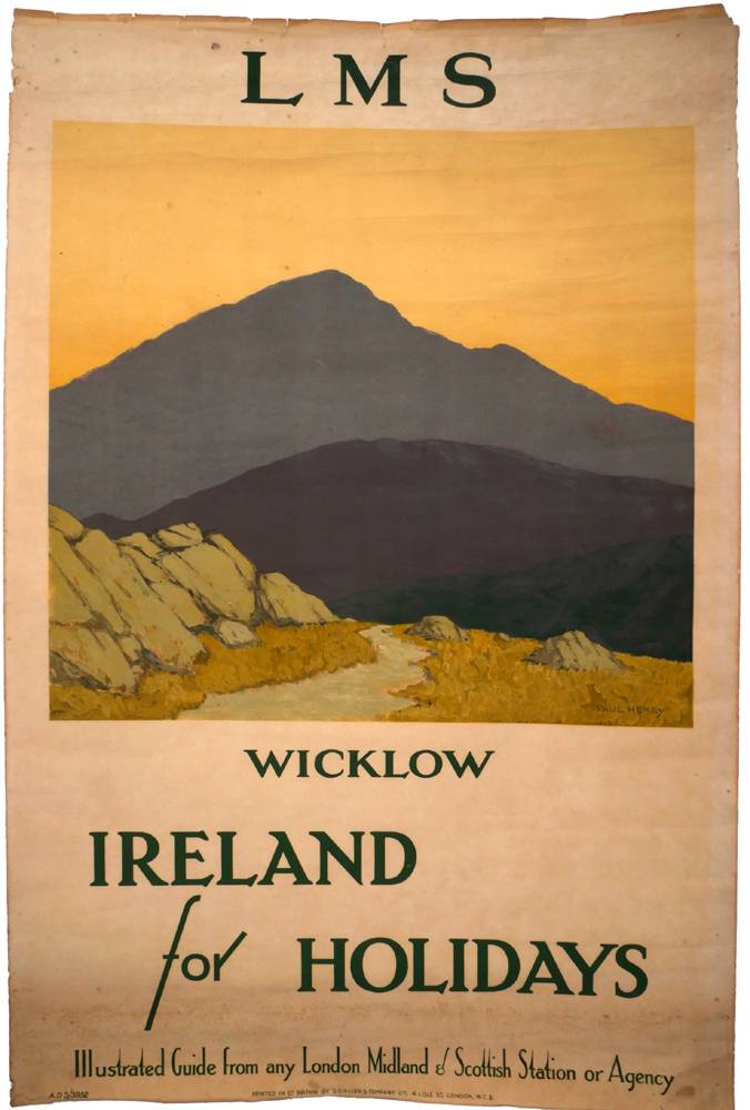 Paul Henry, Wicklow Ireland for Holidays poster. at Whyte's Auctions