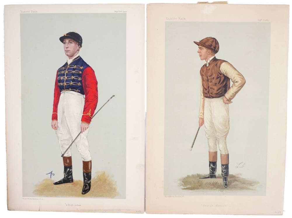 Horseracing, 1887-1904, Vanity Fair prints of famous jockeys. at Whyte's Auctions