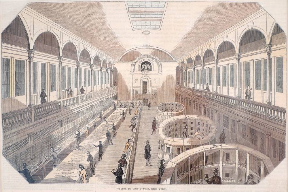 1840s Engravings of the Post Office, New York. at Whyte's Auctions