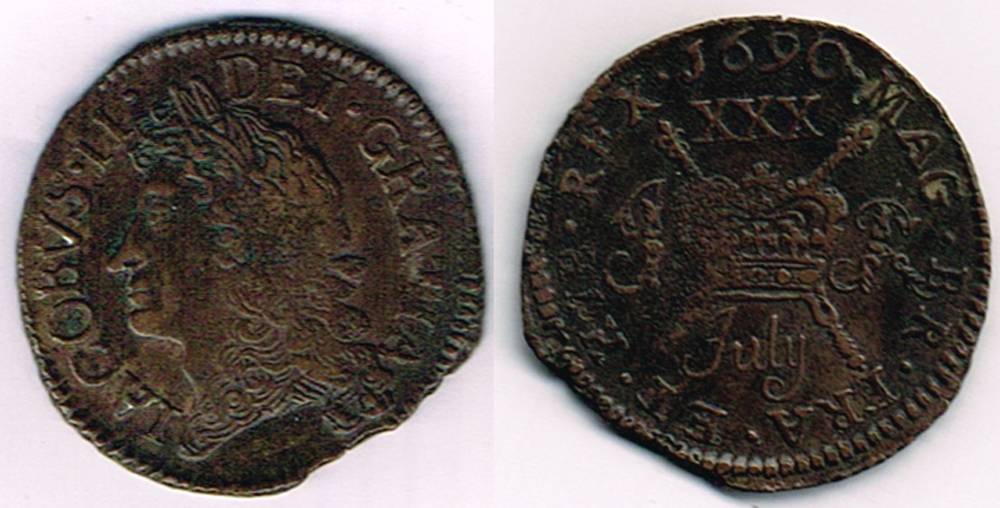 James II 'Gunmoney' halfcrown (small), 1690 July at Whyte's Auctions
