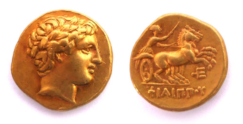 Ancient Greece. Macedonia, Philip II, 359-336 BC, gold stater. at Whyte's Auctions