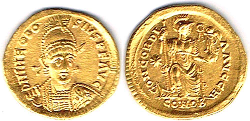 Byzantine Empire. Phocas, 602-610 AD, gold solidus. at Whyte's Auctions