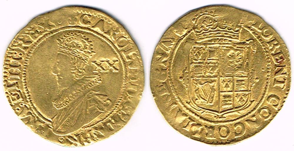 England. Charles I gold Unite at Whyte's Auctions