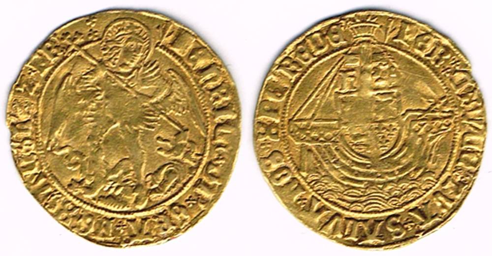 England. Henry VIII gold Angel at Whyte's Auctions