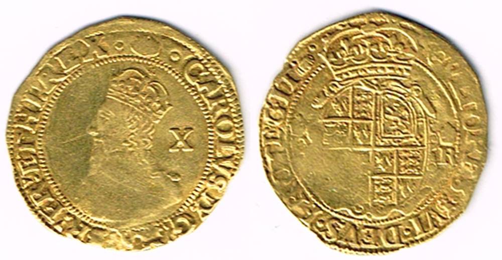 Charles I gold double crown. at Whyte's Auctions