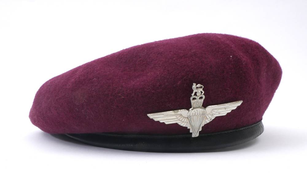 1970s Northern Ireland. Parachute Regiment red beret. at Whyte's Auctions