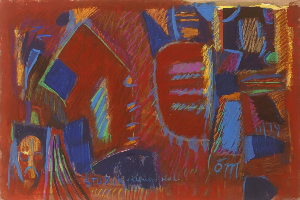 STUDIO AND PAPMAN HEAD, 1979 by Tony O'Malley sold for 2,800 at Whyte's Auctions