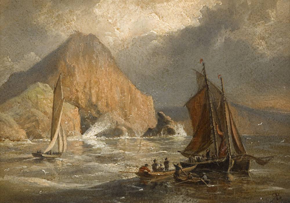 VIEWS OF THE SKELLIG ISLANDS (A PAIR) by Richard Brydges Beechey HRHA (1808-1895) at Whyte's Auctions