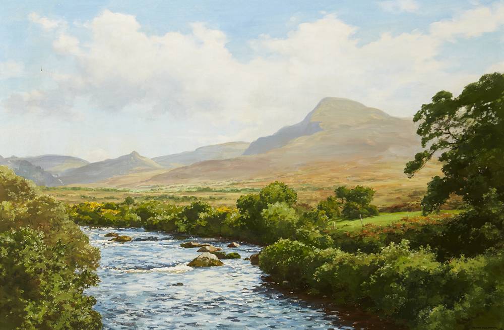 THE OWENMORE RIVER, CLOGHANE, COUNTY KERRY, 1975 by Frank Egginton sold for 1,500 at Whyte's Auctions