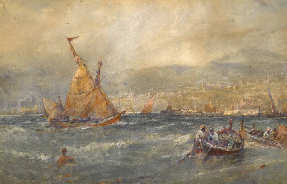 OFF MESSINA, ITALY, 1904 by Edwin Hayes RHA RI ROI (1819-1904) at Whyte's Auctions