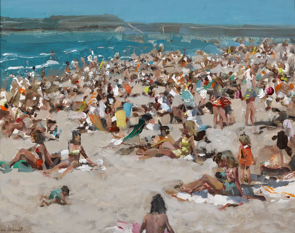 BEACH SCENE, c.1970 by James le Jeune sold for �3,600 at Whyte's Auctions