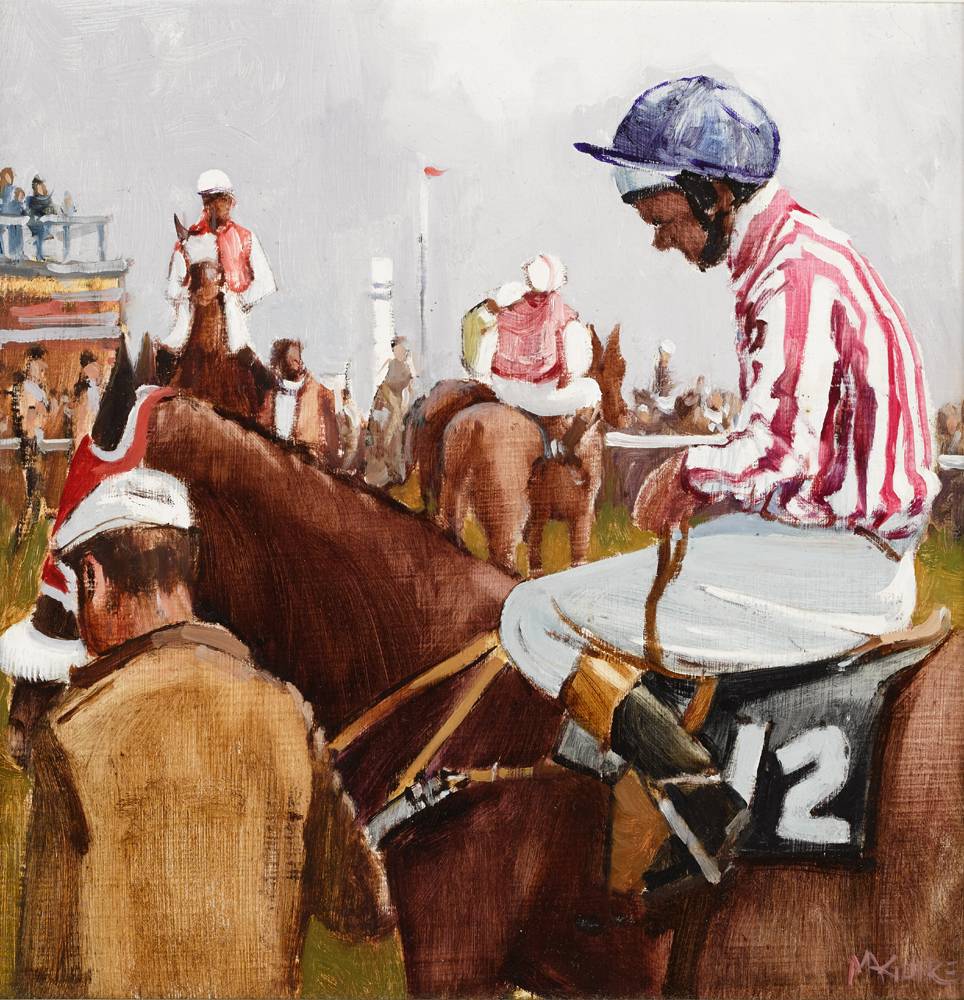 SADDLING ENCLOSURE, GALWAY RACES, 1979 by Cecil Maguire RHA RUA (1930-2020) at Whyte's Auctions