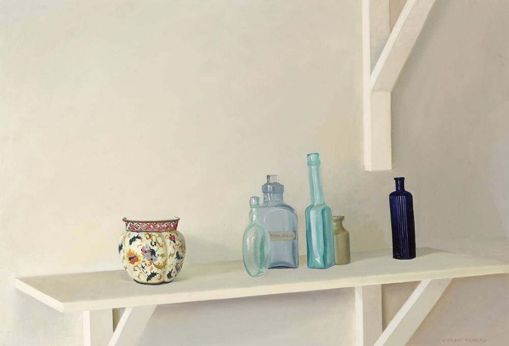 STILL LIFE - VESSELS ON A SHELF by Carey Clarke sold for �2,800 at Whyte's Auctions