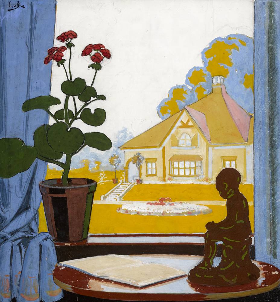 LOOKING THROUGH THE WINDOW, 1929 by John Luke RUA (1906-1975) RUA (1906-1975) at Whyte's Auctions