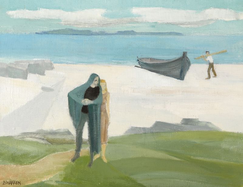 FIGURES NEAR THE SEA, 2002 by Barbara Warren RHA (1925-2017) at Whyte's Auctions