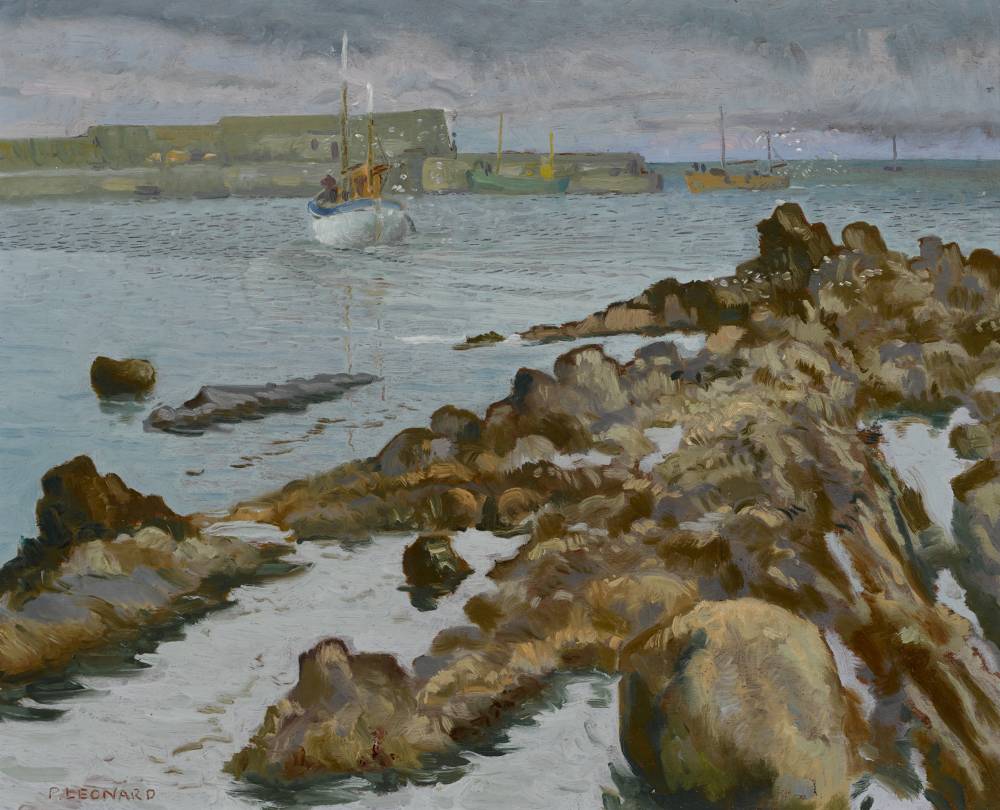 LOUGHSHINNY HARBOUR, COUNTY DUBLIN by Patrick Leonard HRHA (1918-2005) at Whyte's Auctions