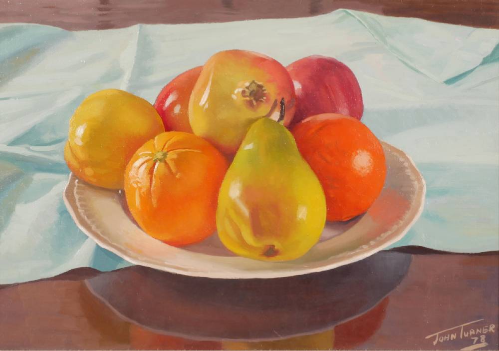 STILL LIFE WITH FRUIT, 1978 by John Turner HRUA (b.1916) at Whyte's Auctions