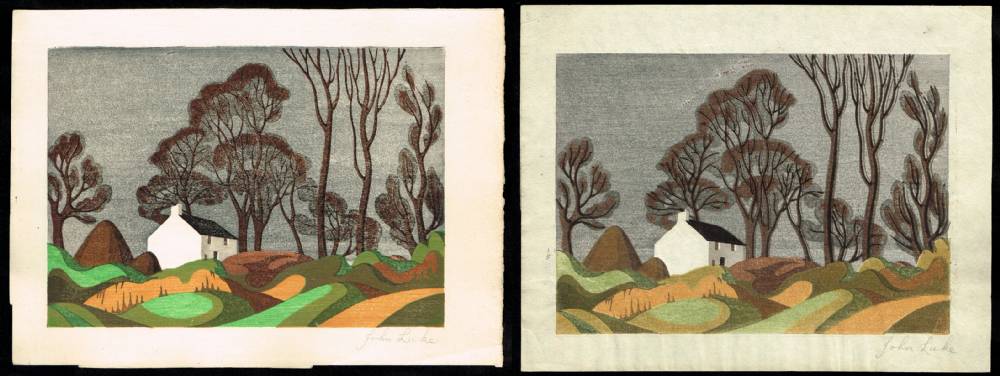FARMHOUSE, BALLYAGHAGAN, 1940 by John Luke RUA (1906-1975) RUA (1906-1975) at Whyte's Auctions