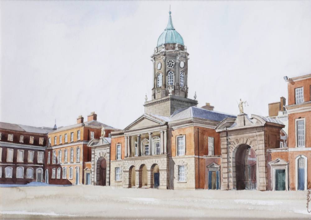 DUBLIN CASTLE by Enkhbold Dambadarjaa (b.1966) at Whyte's Auctions