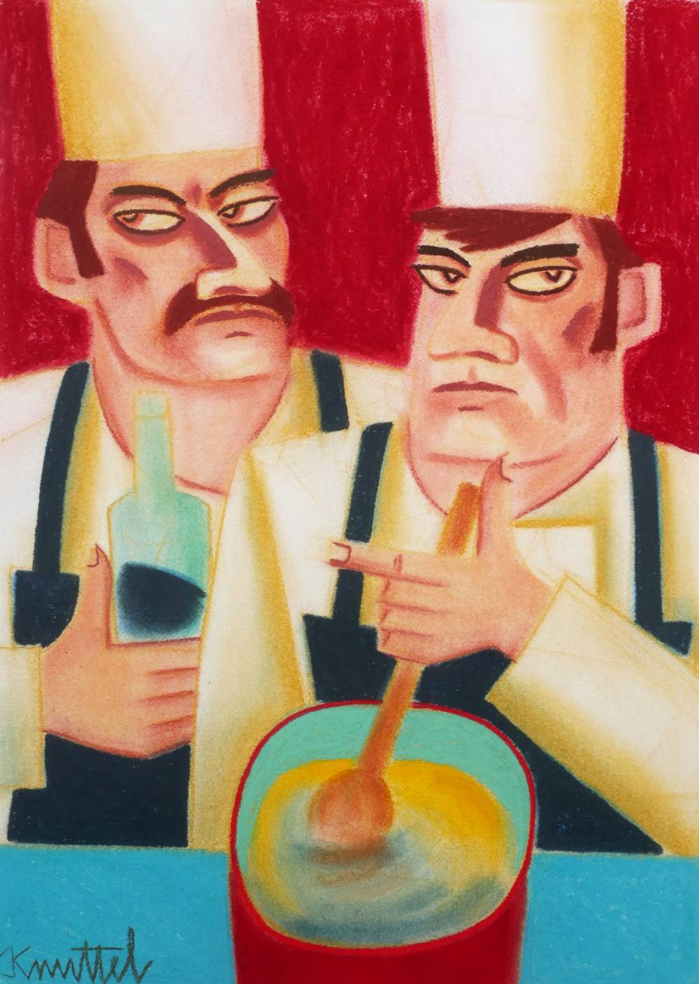 TWO CHEFS by Graham Knuttel (b.1954) at Whyte's Auctions