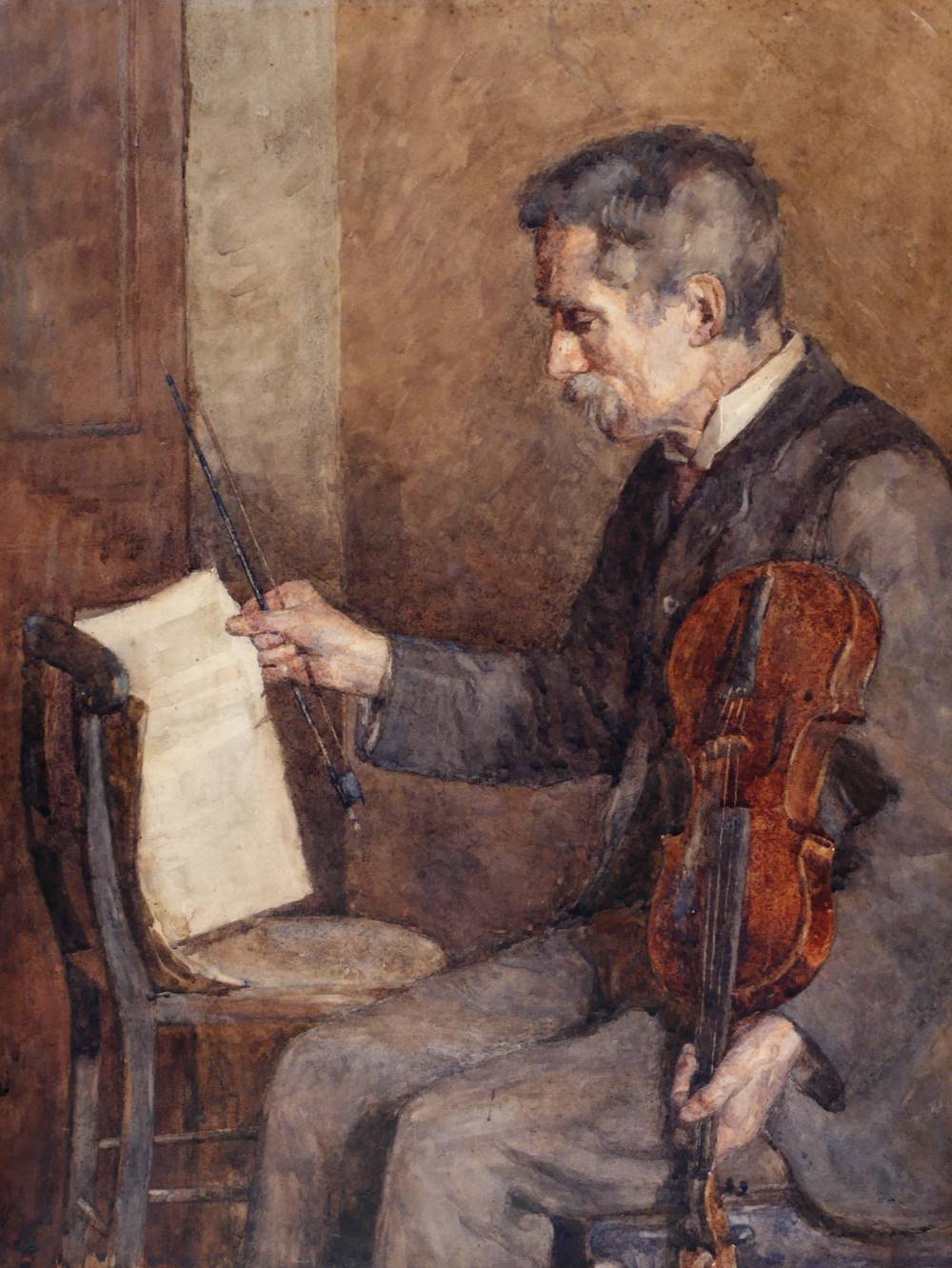 THE VIOLINIST by Francis O'Donohoe (ARHA, (1878-1911) at Whyte's Auctions