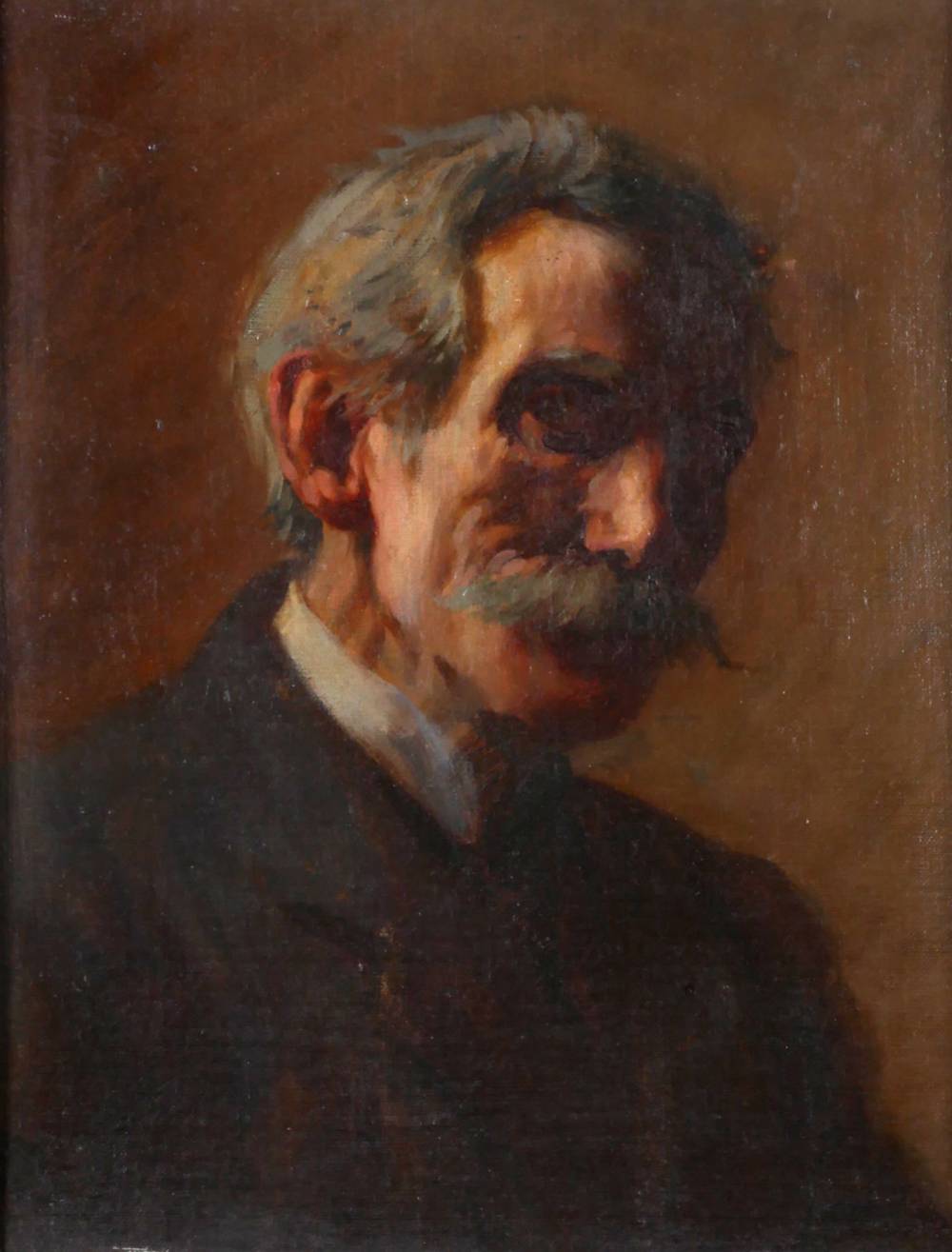 PORTRAIT OF AN ELDERLY GENTLEMAN by Francis O'Donohoe (ARHA, (1878-1911) (ARHA, (1878-1911) at Whyte's Auctions