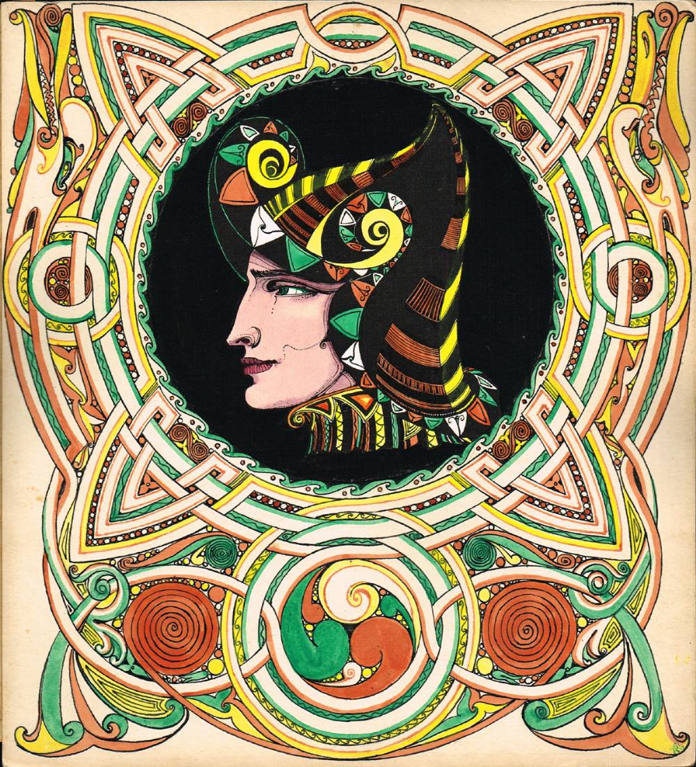 1916-1966 DESIGNS FOR COMMEMORATING THE EASTER RISING INCLUDING LILY OF THE VALLEY AND CELTIC WARRIOR HEAD by Harry Kernoff RHA (1900-1974) at Whyte's Auctions