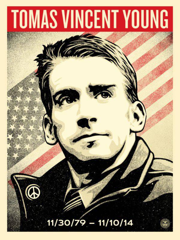 TOMAS YOUNG TRIBUTE, 2007 by Shepard Fairey (American, b.1970) at Whyte's Auctions