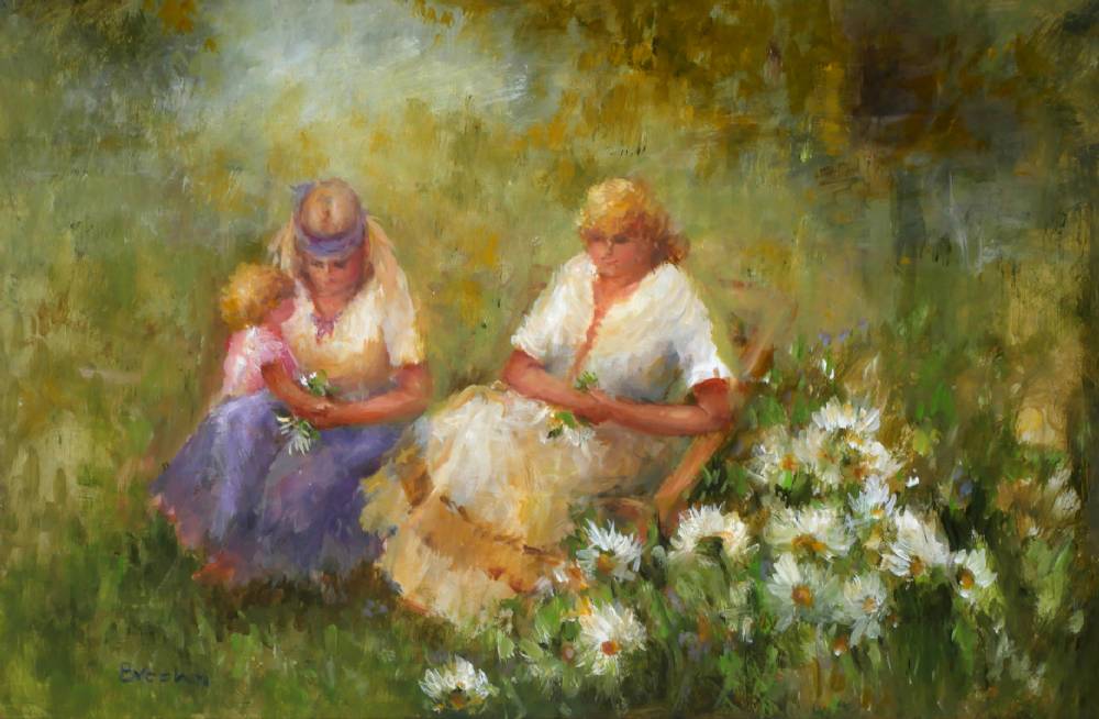 PICKING FLOWERS by Elizabeth Brophy (1926-2020) at Whyte's Auctions