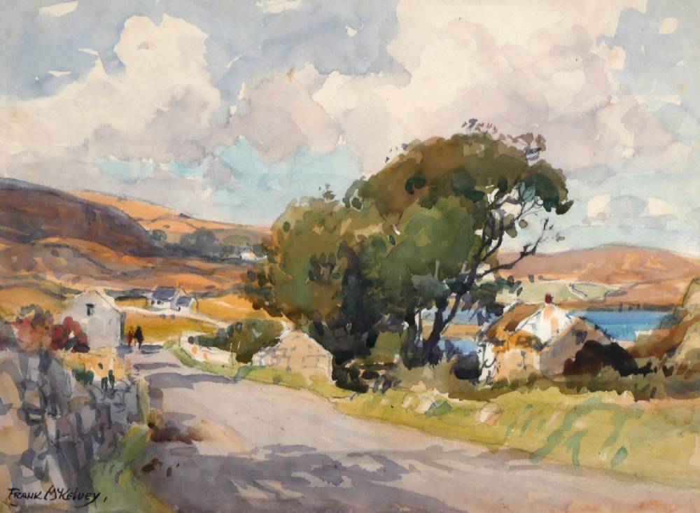 THE BLOODY FORELAND ROAD, FROM GORTAHORK, COUNTY DONEGAL by Frank McKelvey RHA RUA (1895-1974) at Whyte's Auctions