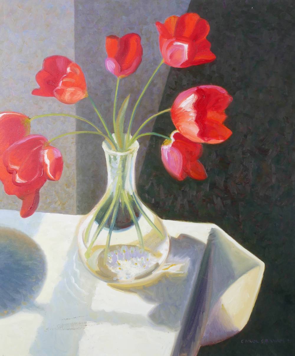 TULIPS, 1989 by Carol Graham sold for �290 at Whyte's Auctions