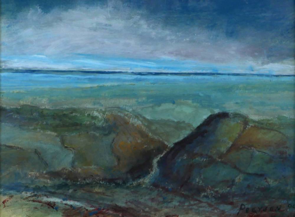 GLEN OF THE DOWNS FROM THE TOP OF THE SUGARLOAF, JANUARY 2000 by Peter Pearson sold for �190 at Whyte's Auctions