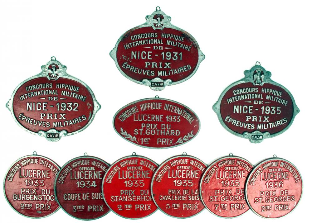 1931-1936 International Equestrian Games, winners' plaques at Whyte's Auctions