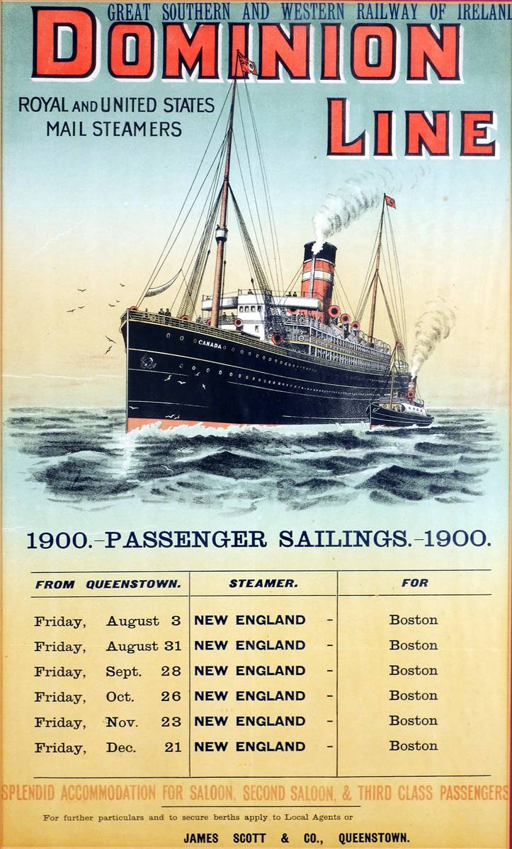Trans-Atlantic liner poster. at Whyte's Auctions