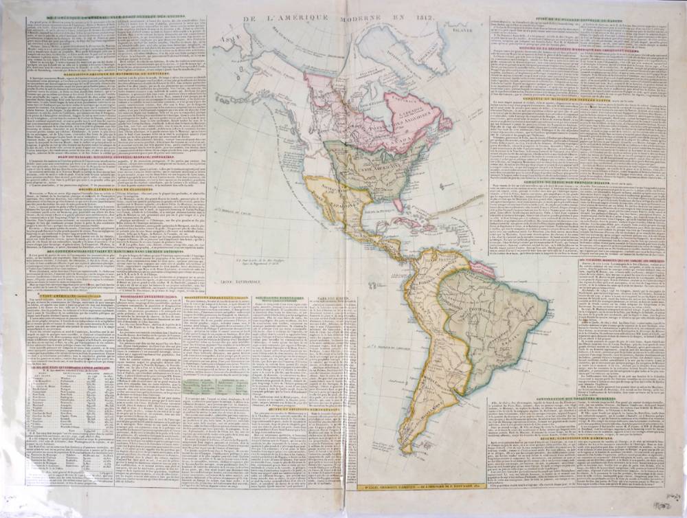1814 Map of American Continent and Northern Regions. at Whyte's Auctions