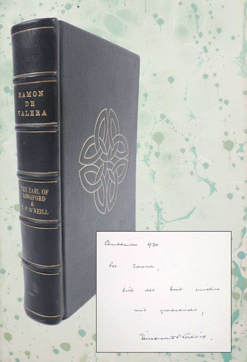 Pakenham, Frank (Earl of Longford) & O'Neilll, Thomas P. Eamon de Valera, limited edition presentation copy signed by de Valera. at Whyte's Auctions