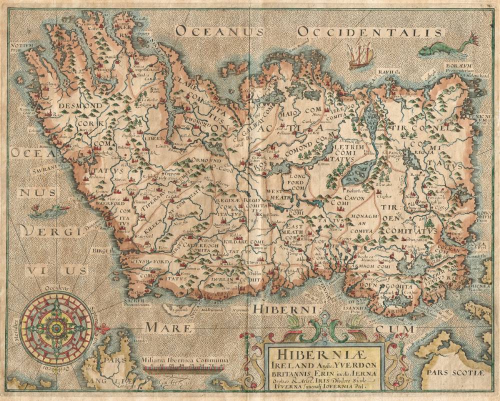 1637 Map of Ireland by William Camden. at Whyte's Auctions