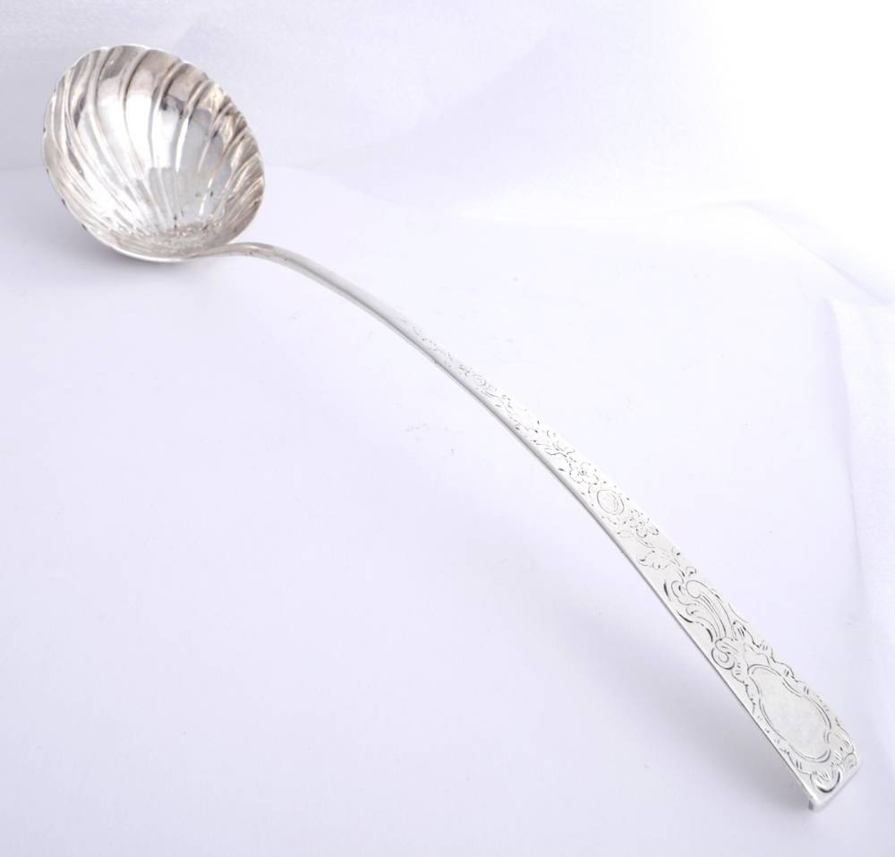 A George III Irish silver soup ladle, by Michael Cormack. at Whyte's Auctions